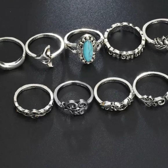 Ocean Boho Ring Set - Picture 3 of 4